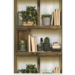 A. s. creations - papier peint effet 3d bibliothque en bois tapisserie trompe l'oeil style ancien papiers ...