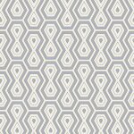 Papier peint gris blanc & or � motif g�om�trique tapisserie r�tro intiss�e id�ale chambre adulte papier ...