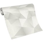 Bricoflor - papier peint gris clair scandinave chambre adulte tapisserie grise claire salon & couloir ...