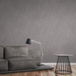 A. s. creations - papier peint gris effet b�ton tapisserie grise marron pour salon moderne papier peint ...