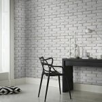 Papier peint intiss� briquettes 1005 x 52cm blanc