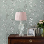 Laura ashley - papier peint intiss� branches elderwood duck egg 1005 x 52cm vert bleut�