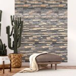 Papier peint intiss� pr� - encoll� - parement en pierre chester - 1 rouleau de 300x60cm