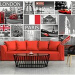 Paris prix - papier peint 'london, paris, berlin, new york' 70 x 100 cm Paris prix - papier peint 'london, paris, berlin, new york' 70 x 100 cm