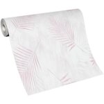 Bricoflor - papier peint motif feuille rose & gris | tapisserie motif feuille chambre fille rose | papier ... Bricoflor - papier peint motif feuille rose & gris | tapisserie motif feuille chambre fille rose | papier ...