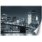 Papier peint mural, new york brooklyn bridge noir et blanc - 100x70