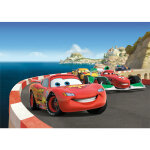 Disney - papier peint panoramique cars rouge, vert et bleu