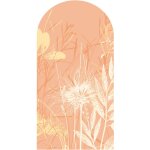 Plage - papier peint panoramique d�coup�, arche champetre vegetale, pantone 2024 p�che