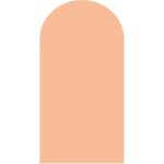 Plage - papier peint panoramique d�coup�, arche unie, pantone 2024 p�che