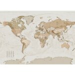 Komar - papier peint panoramique carte du monde vintage beige Komar - papier peint panoramique carte du monde vintage beige