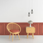 Papier peint panoramique, terra cotta, effet garantit trompe l'oeil, boiseries soubassement, 75 cm x ... Papier peint panoramique, terra cotta, effet garantit trompe l'oeil, boiseries soubassement, 75 cm x ...