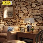 Ideko - papier peint trompe l'oeil aspect briques antiques 10 m�tres 0. 53 m�tre art deco pierre