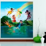 Ag art - papier peint xl intisse f�e clochette la vall�e du printemps disney 180x202 cm