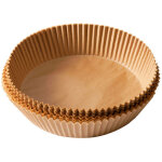 Papier sulfuris� air fryer, 100 pi�ces 20cm papier cuisson air fryer, antiadh�sive disposable paper liner ...