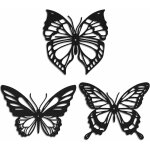 Papillon en mtal decoration murale noir, (3 pack)decoration murale decoration anniversaire dcoration ...