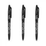 Paquet de 12 stylos pilot frixion clicker 07 effa�able et rechargeable couleur: noir