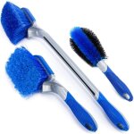 Paquet de 3 brosses de nettoyage pour camping - car, moto, brosse de nettoyage, purateur de jante, brosse ...