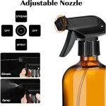 Rapanda - paquet de 3 flacons pulv�risateurs en verre ambr� pour solution nettoyante, huiles essentielles ...