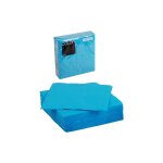 Paquets de 30 serviettes jetables en papier - bleu - 38 x 38 cm - livraison gratuite