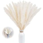 Paquet de 30 vases de fleurs s�ch�es artificielles d'herbe de pampa s�ch�e de 60 cm, d�coration d'herbe ...