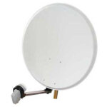 Parabole acier 60cm blanche avec lnb de la marque ek cae kit60ac3