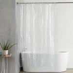 Parapluie de douche, rideau de douche, transparent largeur 200cm, impermable, rsistant  la moisissure ...