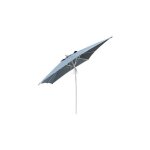 Proloisirs - parasol en aluminium mat central  8 baleines - 3 x 3 m - inox / grey