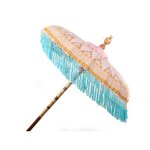 Fijalo - parasol balinais rose  franges