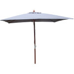Concept - usine ? parasol carr� 2. 5x2. 5m en bois ? toile polyester gris 180 gr / m� ? hauteur 260 cm ...