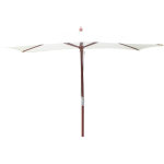 Parasol en bois rectangulaire toile �cru pise
