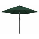 Vidaxl - parasol de jardin en porte - � - faux avec led 3 m vert