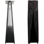 Happy garden - parasol chauffant gaz stockholm 13kw acier noir + housse de protection