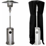 Happy garden - parasol chauffant oslo - chauffage d'extrieur gaz - acier inox + housse