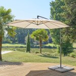 Hesperide - parasol de jardin avec structure, manoa, 300 cm