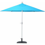 D�coshop26 - parasol demi - rond balcon terrasse uv 50 + polyester / aluminium 3kg 270cm turquoise avec ...
