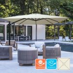 Parasol d�port� 3x3 de jardin et terrasse padang