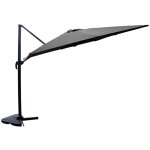 Concept - usine - cesare - parasol rectangulaire 3x4 dport rotatif gris en aluminium