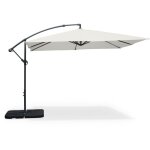 Parasol d�port� carr� 3x3m - hardelot 3x3m - ecru - manivelle anti - retour toile d�perlante facile � ...