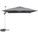Hesperide - parasol d�port� droit carr� equador ardoise avec led 3 x 3 m - hesp�ride