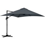 Parasol dport carr inclinable pivotant 360 manivelle pitement acier dim. 2, 95l x 2, 95l x 2, 66h ...