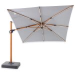 Ici store - parasol déporté carré marbella à led 3 x 3 m toile acrylique sunbrella gris lead chiné - ... Ici store - parasol déporté carré marbella à led 3 x 3 m toile acrylique sunbrella gris lead chiné - ...