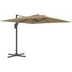 Outsunny - parasol dport carr pivotant 360 manivelle dim. 2, 97l x 2, 97l x 2, 64h m alu. polyester ...