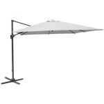 Proloisirs - parasol d�port� inclinable nh - 300 x 400 cm - toile blanche