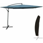 Happy garden - parasol déporté molokai carré 2, 7x2, 7m bleu gris + housse Happy garden - parasol déporté molokai carré 2, 7x2, 7m bleu gris + housse