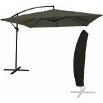 Happy garden - parasol déporté molokai carré 2, 7x2, 7m gris + housse Happy garden - parasol déporté molokai carré 2, 7x2, 7m gris + housse