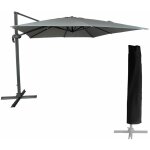 Happy garden - parasol déporté molokai carré 3x3m gris + housse Happy garden - parasol déporté molokai carré 3x3m gris + housse