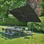 Parasol d�port� noir 4x3 m mercuria
