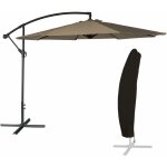 Happy garden - parasol dport oahu rond 3m de diamtre taupe + housse