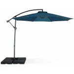 Parasol d�port� rond �300cm - hardelot - bleu canard - manivelle anti - retour l toile d�perlante facile ...