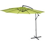 [jamais utilis] parasol dport semi - pro acerra, protection contre le soleil, 3m inclinable, vert ...